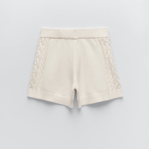 ZARA Cable Knit Shorts - Picture 3 of 6